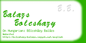 balazs bolcshazy business card